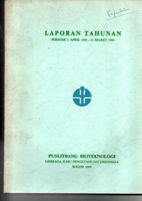 LAPORAN TAHUNAN, PERIODE 1 APRIL 1993-31 MARET 1994