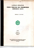 LAPORAN KEMAJUAN PROYEK PENELITIAN DAN PENGEMBANGAN SUMBERDAYA HAYATI