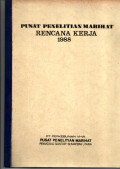 PUSAT PENELITIAN MARIHAT RENCANA KERJA 1988