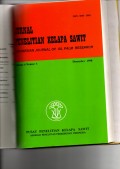 JURNAL PENELITIAN KELAPA SAWIT. VOL. 6 (3), DESEMBER 1998