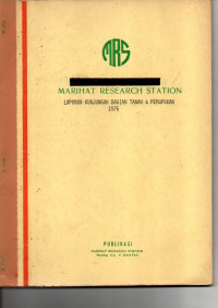 LAPORAN KUNJUNGAN BAGIAN TANAH & PEMUPUKAN 1976