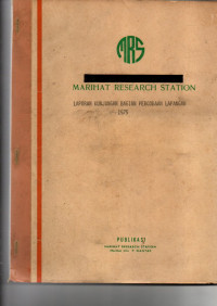 LAPORAN KUNJUNGAN BAGIAN PERCOBAAN LAPANGAN 1975