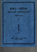 R.R.C. - GETAS. RISALAH - PENELITIAN TAHUN 1975. I