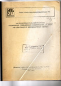 LAPORAN PEMANTAUAN DAN SUPERVISI PELAKSANAAN PEMBANGUNAN PERKEBUNAN KELAPA SAWIT POLA PIR -TRANS DI INDONESIA TAHUN 1991/1992
