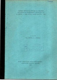 LAPORAN MENGIKUTI KONGRES II PERHIMPI DAN SIMPOSIUM METEOROLOGI PERTANIAN III DI MALANG - JAWA TIMUR, 20-22 AGUSTUS 1991