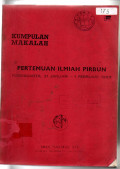 KUMPULAN MAKALAH. PERPTEMUAN ILMIAH PIRBUN, YOGYAKARTA, 31 JANUARI - 1 FEBRUARI 1986