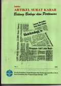 INDEKS ARTIKEL SURAT KABAR BIDANG BIOLOGI DAN PERTANIAN