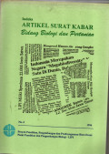 INDEKS ARTIKEL SURAT KABAR BIDANG BIOLOGI DAN PERTANIAN