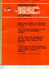 INDONESIAN AGRICULTURAL RESEARCH & DEVELOPMENT JOURNAL