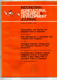 INDONESIAN AGRICULTURAL RESEARCH & DEVELOPMENT JOURNAL