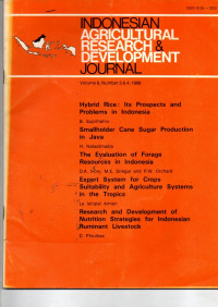 INDONESIAN AGRICULTURAL RESEARCH & DEVELOPMENT JOURNAL