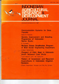 INDONESIAN AGRICULTURAL RESEARCH & DEVELOPMENT JOURNAL