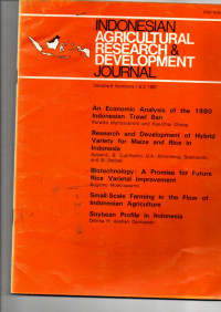 INDONESIAN AGRICULTURAL RESEARCH & DEVELOPMENT JOURNAL