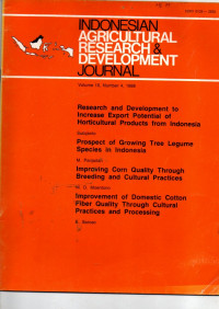 INDONESIAN AGRICULTURAL RESEARCH & DEVELOPMENT JOURNAL