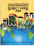 INTERNATIONAL RICE RESEARCH NEWSLETTER. SUBJECT INDEX 1985