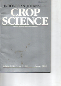 INDONESIAN JOURNAL OF CROP SCIENCE