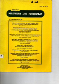 BULLETIN PERTANIAN DAN PETERNAKAN