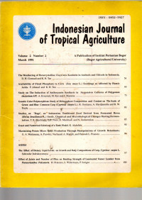 INDONESIAN JOURNAL OF TROPICAL AGRICULTURE