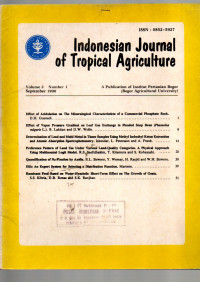 INDONESIAN JOURNAL OF TROPICAL AGRICULTURE