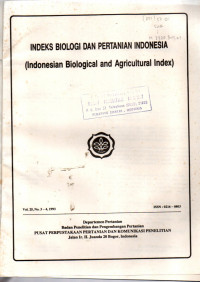 INDEKS BIOLOGI DAN PERTANIAN INDONESIA (INDONESIAN BIOLOGICAL AND AGRICULTURAL INDEX)