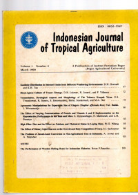 INDONESIAN JOURNAL OF TROPICAL AGRICULTURE