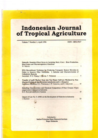 INDONESIAN JOURNAL OF TROPICAL AGRICULTURE