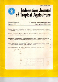 INDONESIAN JOURNAL OF TROPICAL AGRICULTURE