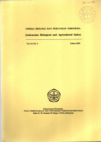 INDEKS BIOLOGI DAN PERTANIAN INDONESIA (INDONESIA BIOLOGI AND AGRICULTURAL INDEX)