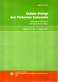 INDEKS BIOLOGI DAN PERTANIAN INDONESIA (INDONESIAN BIOLOGICAL AND AGRICULTURAL INDEX)