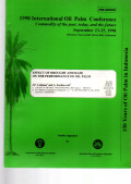 1998 IOPC COMMODITY OF THE PAST, TODAY, AND THE FUTURE. SEPTEMBER 23-25, 1998. SHERATON NUSA INDAH HOTEL, BALI, INDONESIA. EFFECT OF DROUGHT AND HAZE ON THE PERFORMANCE OF OIL PALM