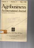 AGRIBUSINESS AN INTERNATIONAL JOURNAL. VOLUME 4 NUMBER 3 (MAY 1988)