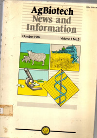 AGBIOTECH NEWS AND INFORMATION. VOL. 1 (5), OCTOBER 1989