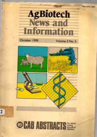 AGBIOTECH NEWS AND INFORMATION. VOL. 2 (5), OCTOBER 1990