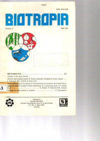 BIOTROPIA SOUTHEAST ASIAN REGIONAL CENTER FOR TROPICAL BIOLOGY. NO. 4 1990/1991