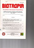 BIOTROPIA THE SOUTHEAST ASIAN JOURNAL OF TROPICAL BIOLOGY. NO. 22, JUNE 2004