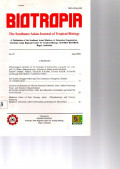 BIOTROPIA THE SOUTHEAST ASIAN JOURNAL OF TROPICAL BIOLOGY. NO. 22, JUNE 2004