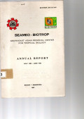 SEAMEO - BIOTROP. SOUTH-EAST ASIAN REGIONAL CENTER FOR TROPICAL BIOLOGY. JULY 1985-JUNE 1986