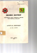 SEAMEO - BIOTROP. SOUTH-EAST ASIAN REGIONAL CENTER FOR TROPICAL BIOLOGY. JULY 1987-JUNE 1988