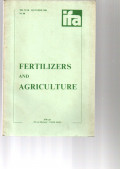 FERTILIZERS AND AGRICULTURE. DECEMBER 1984. NO. 89