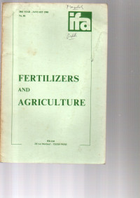 FERTILIZERS AND AGRICULTURE. JANUARY 1986. NO. 86