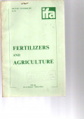 FERTILIZERS AND AGRICULTURE. NOVEMBER 1987. NO. 96