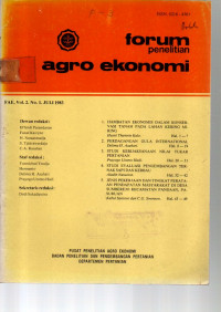 FORUM PENELITIAN AGRO EKONOMI. VOL. 2 (1), JULI 1983