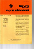 FORUM PENELITIAN AGRO EKONOMI. VOL. 6 (2) DESEMBER 1988