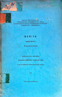 KESELEKTIFAN AMETRINA TERHADAP BEBERAPA VARIETAS TEBU TAHUN 1997 NOMOR 1