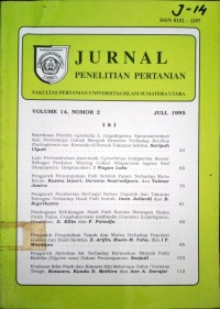 JURNAL PENELITIAN PERTANIAN VOL. 14 (2), JULI 1995