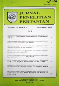 JURNAL PENELITIAN PERTANIAN VOL. 18 (2), DESEMBER 1999