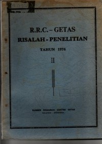 Image of RRC, GETAS RISALAH - PENELITIAN TAHUN 1974