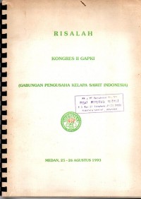 Image of RISALAH KONGRESS II GAPKI