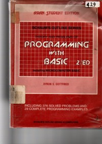 Image of SCHAUM'S OUTLINE OF THEORY AND PROBLEMS OF PROGRAMMING WITH BASIC